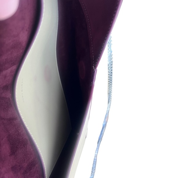 Tory Burch Smooth Leather Envelope Chain Shoulder Bag Nude, Burgundy Interior - Picture 7 of 8